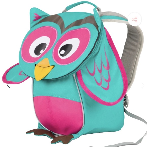 Affenzahn Owl Teal and Pink Mini Backpack - Picture 2 of 8